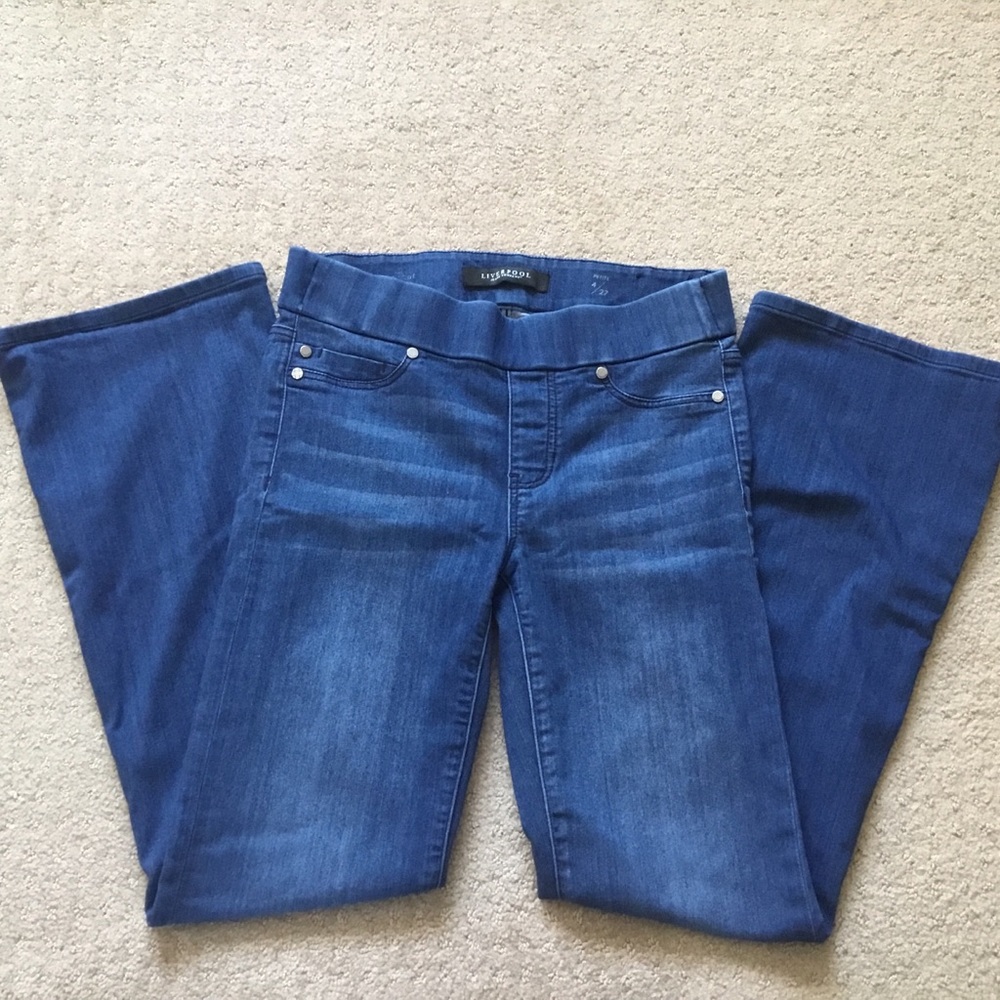 Pull-On Boot Cut Jeans
